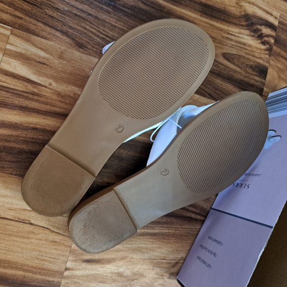 Serra Ladies Slide Sandals White Size 7 - Picture 3 of 6